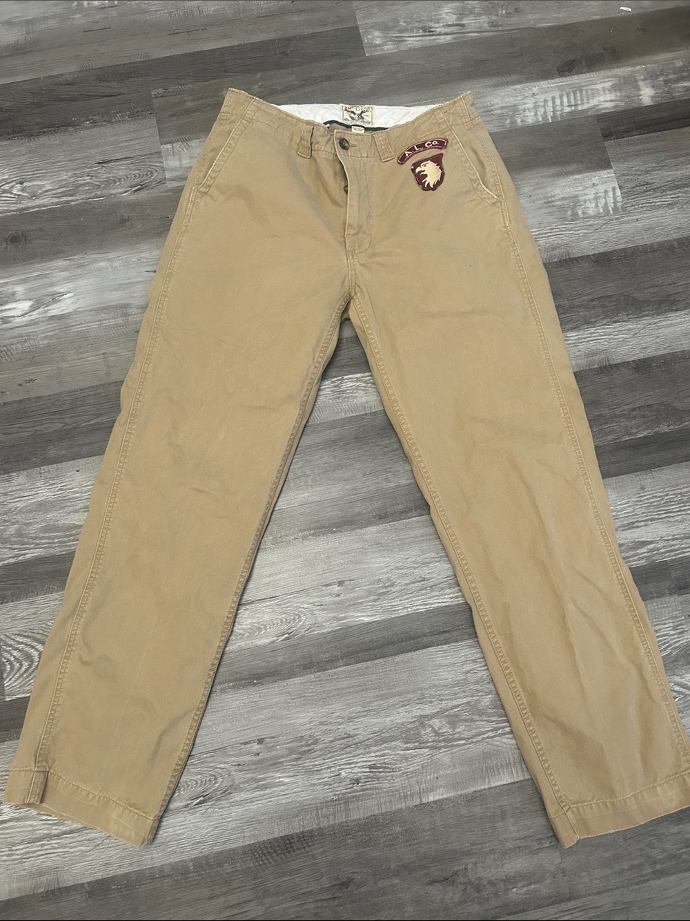American Living Tan Chino Pants with Embroidered Crest